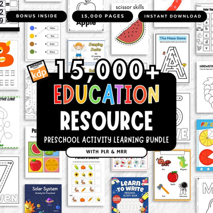 15000+ kids’ worksheet bundle + 800+ Free E Books